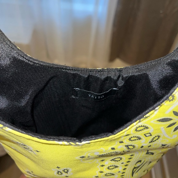 SOLD - YAITO Yellow Paisley Knot Bag - Picture 4 of 7